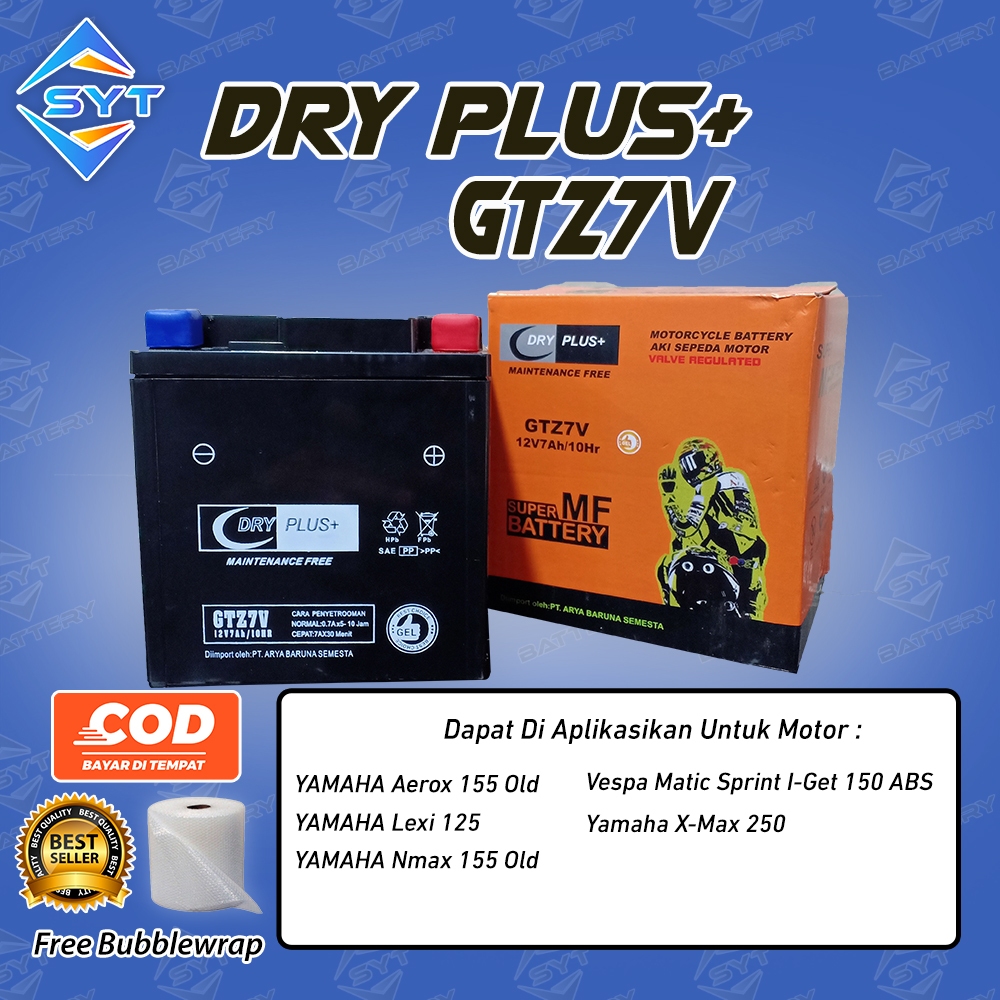 Aki Motor Yamaha Nmax 155, Aerox 155 Old, Nmax 155 Old GTZ7V Aki Kering MF