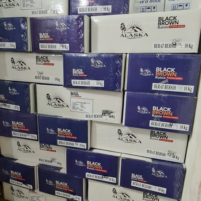 

KISMIS HITAM 1 CRT 10 KG MERK BLACK BROWN HALAL BLACK RAISIN IMPORT INDIA ENAK PREMIUM