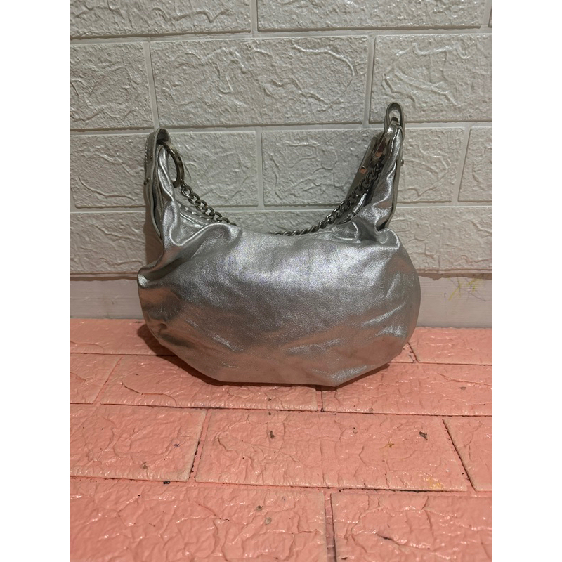 FENDI MINI HOBO SILVER