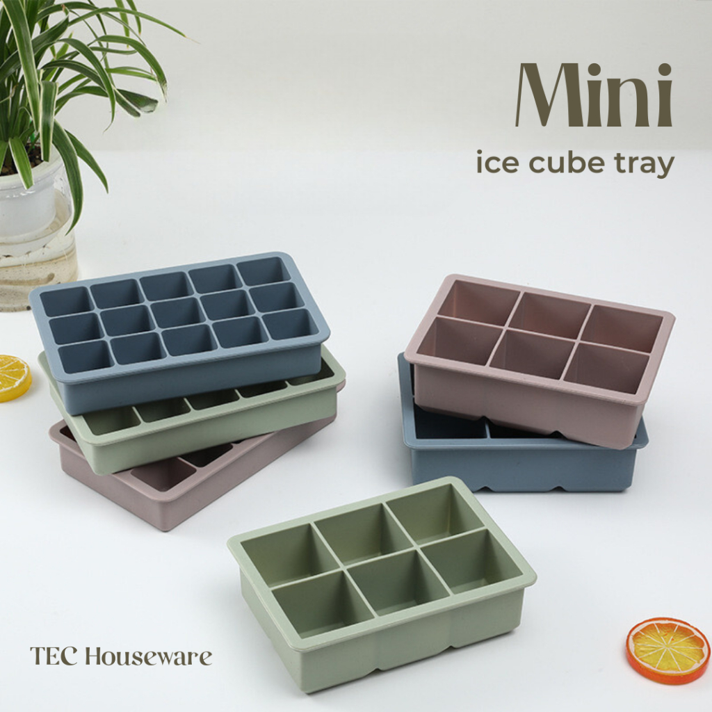 【TEC】MINI Cetakan Wadah MPASI/Kaldu/Es batu Ice Cube Tray Kotak Penyimpanan Es Batu Kulkas Freezer T