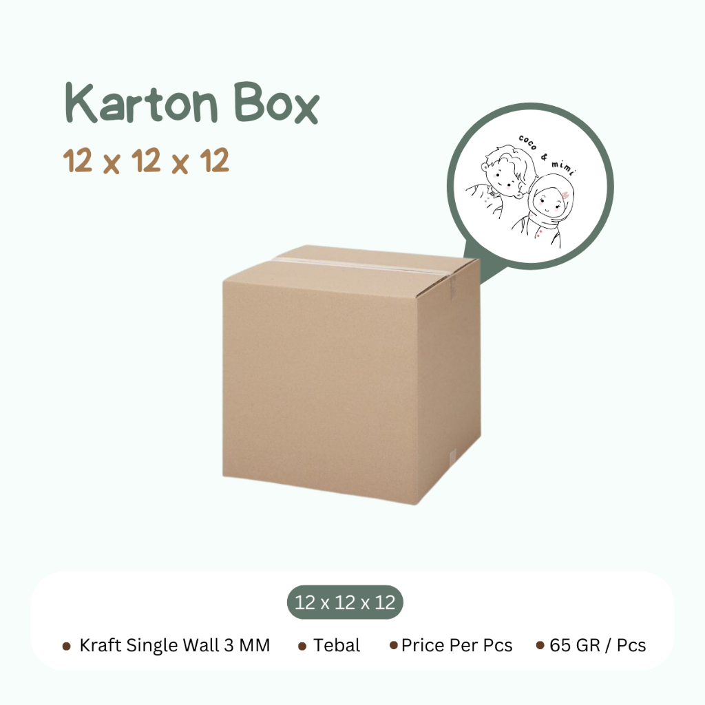 

Kardus Box 12x12x12 - Karton Box - Kardus Box - Kardus Kraft - Box Packing - Packaging Box - Kardus Packing - Comi Packaging