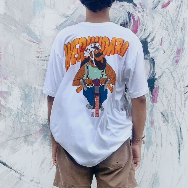 Lite Tees motor werkudara back, Bamboo cotton Voice of Jogja