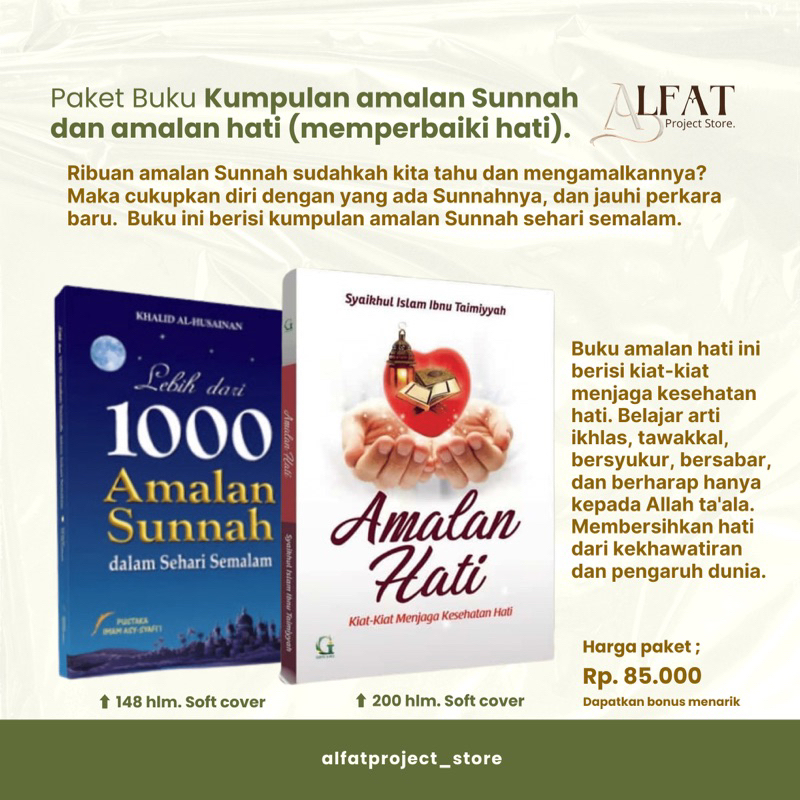 Paket Buku Kumpulan amalan Sunnah dan amalan hati (memperbaiki hati).