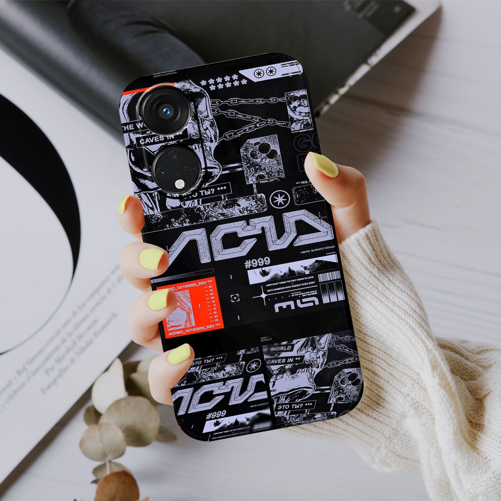 CASE OPPO A98 5G - SOFTCASE PRO CAMERA MOTIF FULL RAW AESTHETIC FOR OPPO A98 5G - HITAM - CASE KEKIN