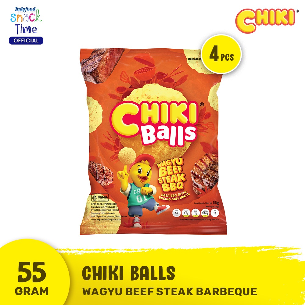 

Chiki Ball Wagyu Beef Steak Barbeque 55 Gr - 4 Pcs