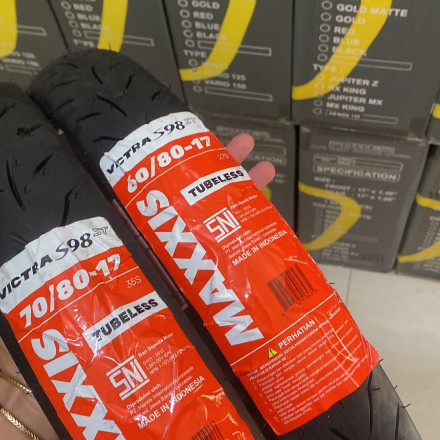Ban Maxxis Victra 60/80-17&70/80-17 Tubeless Set ban maxxis victra
