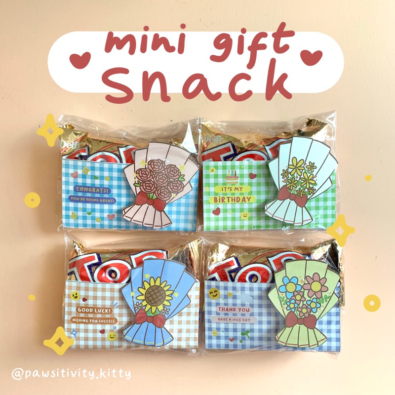 

Mini Gift Snack Popup Flower Care Thank You Birthday Graduation Package Hadiah