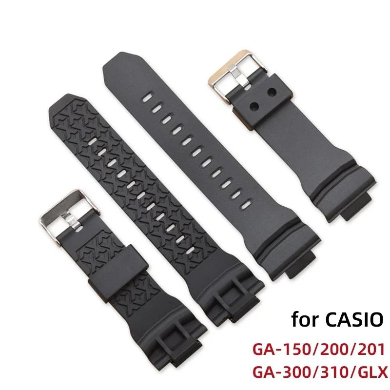 Tali Jam Tangan For Casio GA-150 GA-200 GA-201 GA-300 GA-310 Hitam