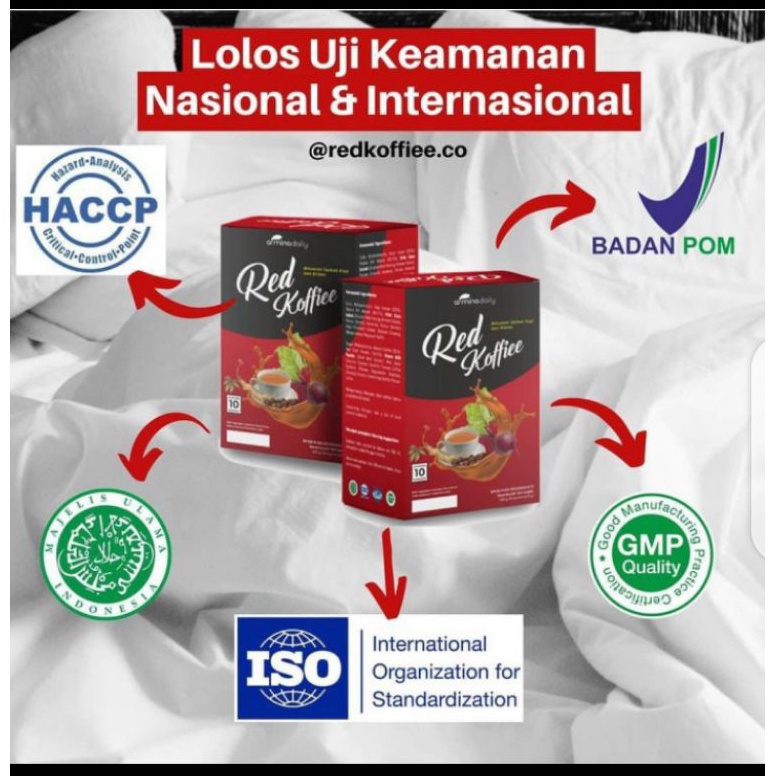 

St0k B4nyak Kopi Merah Original Red Koffiee Herbal 1 box isi 10 sachet [130]