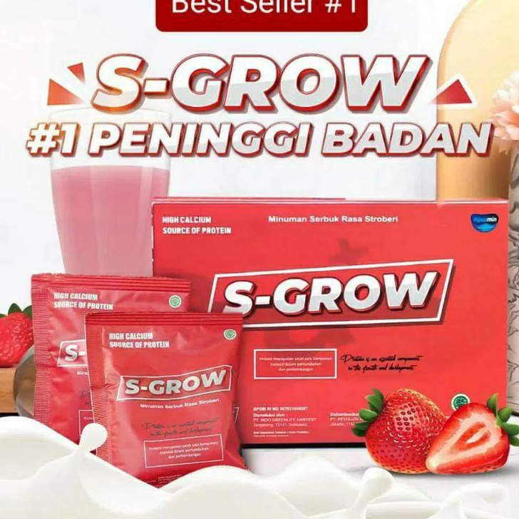 

Ready Stock [READY] Susu S-Grow 1 Box 10 Sachet Asli 100% Original - Sgrow Susu Kalsium Herbal Peninggi badan Grosir