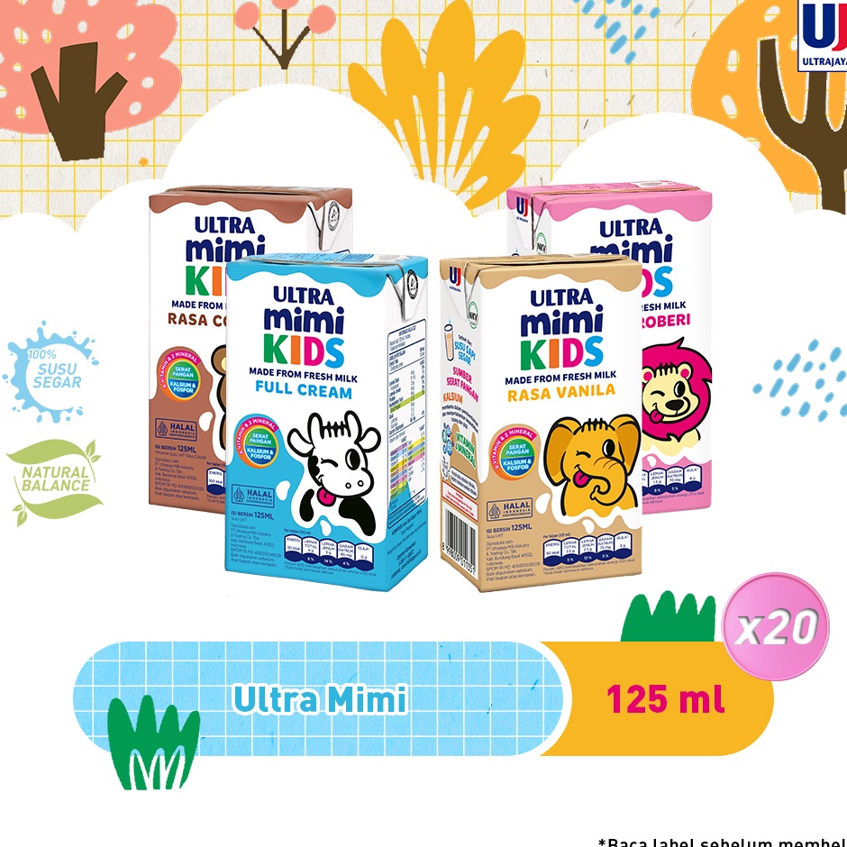

[KODE CE9KP] Ultra Mimi Susu UHT 125ml [Paket isi 20pcs] - Pilihan Varian Rasa