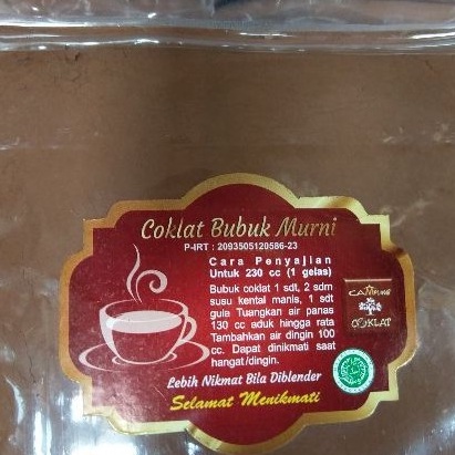 

[KODE ZDSL8] COKLAT BUBUK MURNI 500 GRAM