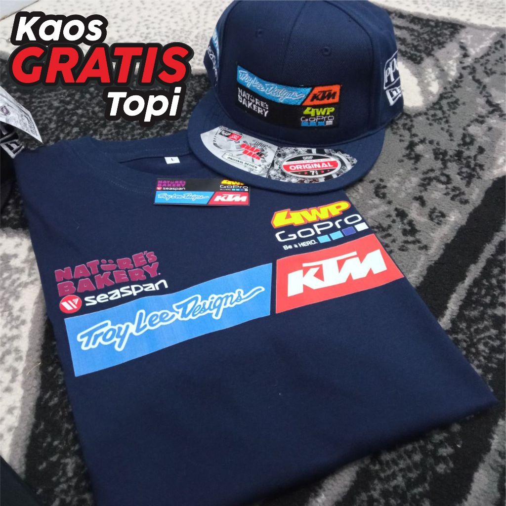 Kaos DS DTF TRO Gratis Topi/ 106/ Kaos Troyleedesign/ Koas KTM/ Kaos Racing 100%/ Kaos Gopro/ Kaos G
