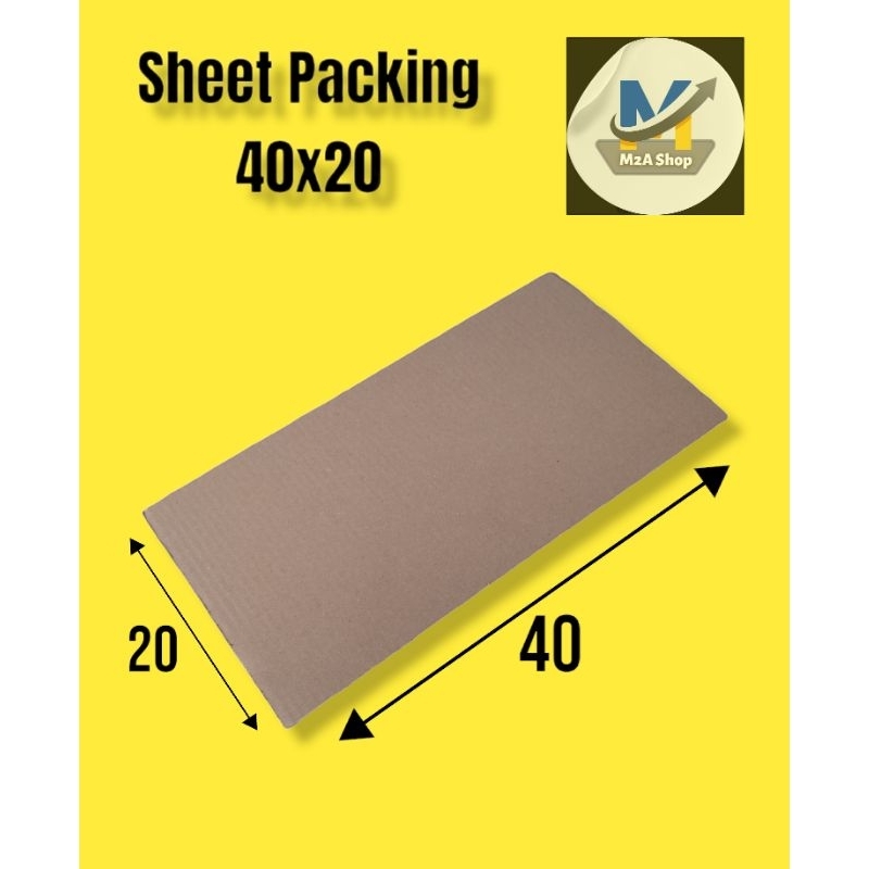 

Sheet Packing 40x20 || Kardus Lembaran || Karton