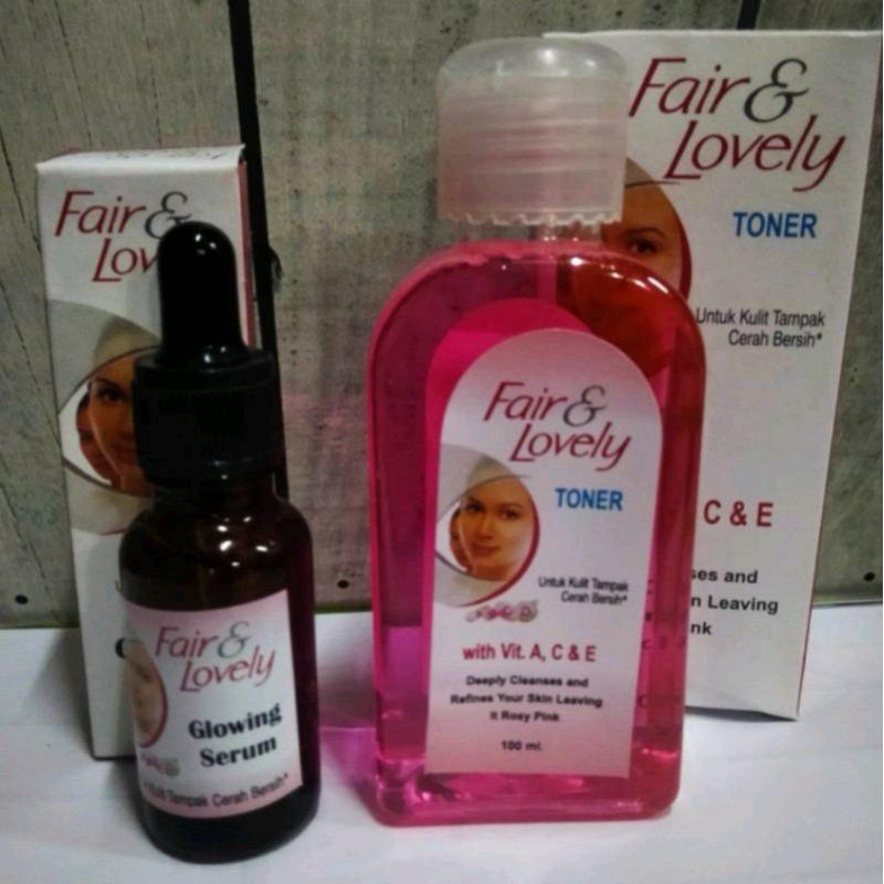 PAKET GLOWING FAIR & LOVELY / TONER FAIR LOVELY + SERUM FAIR LOVELY / PAKET TONER N SERUM ORIGINAL