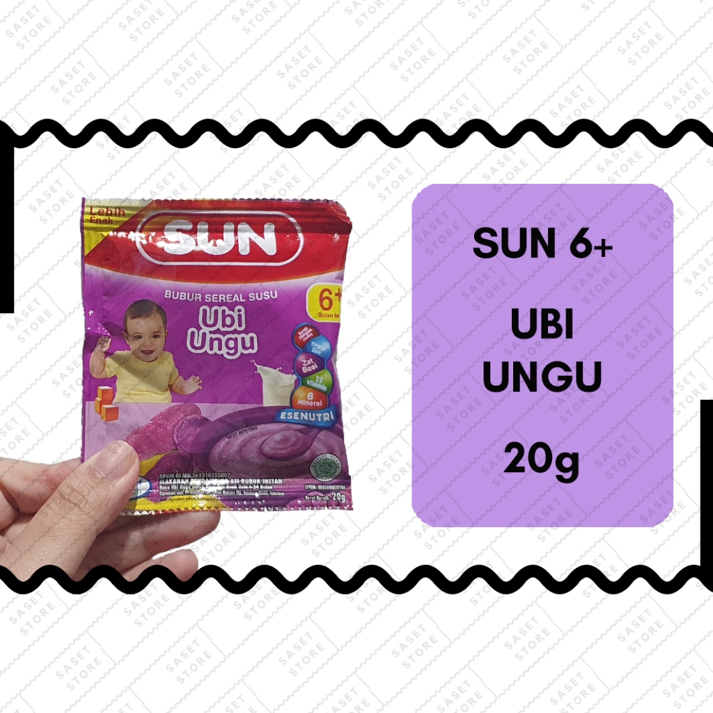 Sun Ubi Ungu 20g Sachet Bubur Sereal Susu Instan Bayi 6-24 bulan MPASI