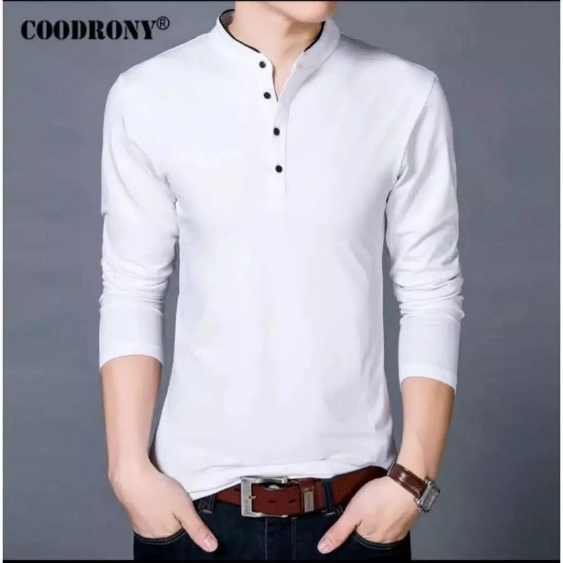 BAJU KAOS PRIA LENGAN PANJANG / KAOS KERAH SHANGHAI / KAOS PRIA SHANGHAI / KAOS LENGAN PANJANG POLOS