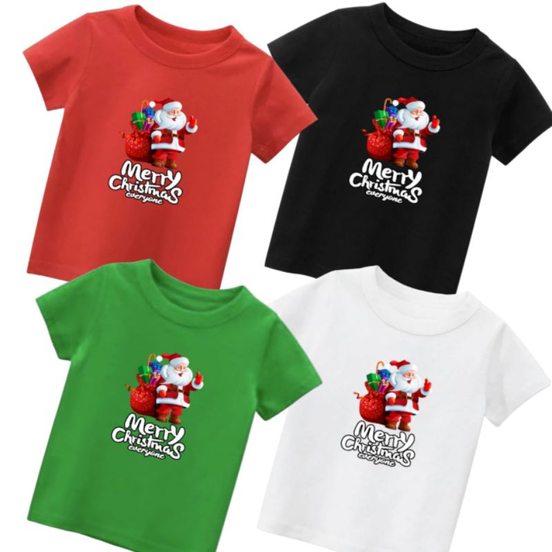 KAOS ANAK NATAL Motif Santa Kado Natal
