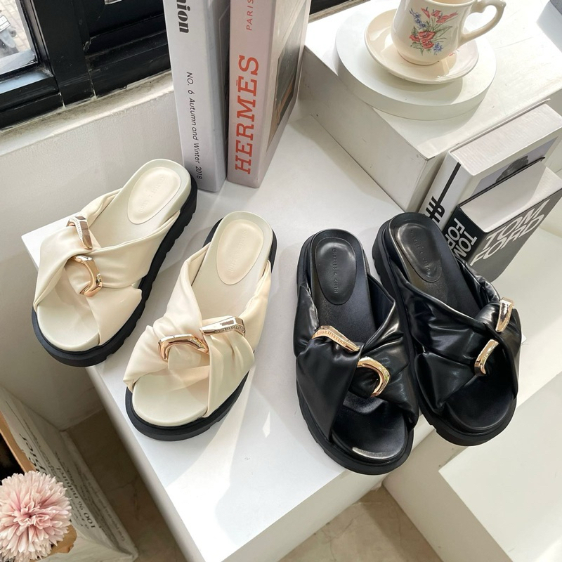 Wedges sandals ck import high quality fashion shoes sandal wanita kantor kerja casual dailyshoes