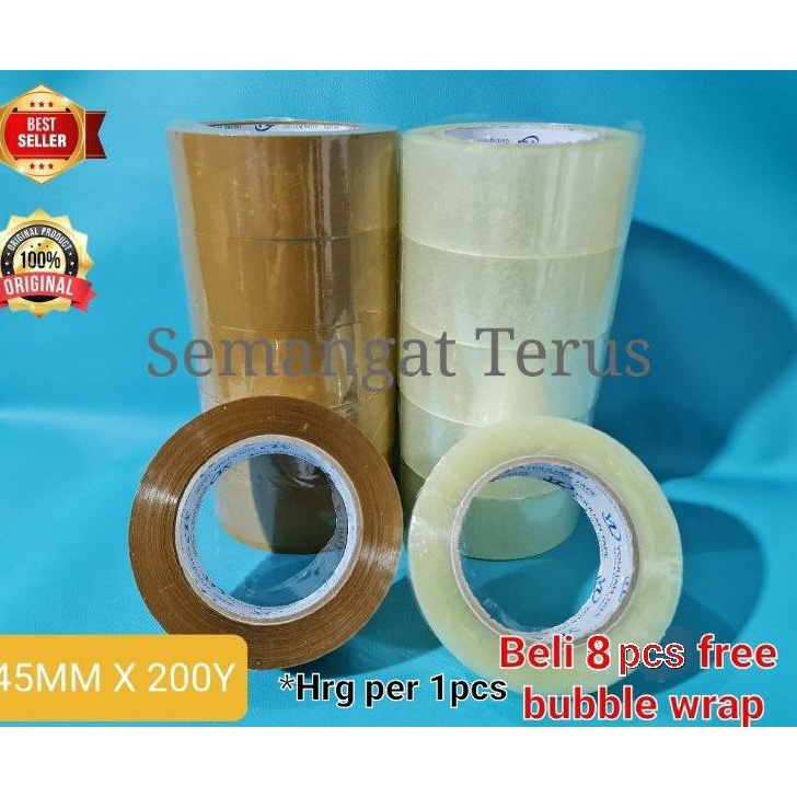 

[KODE PRODUK Y7FD96776] [ YouLian ] Lakban 45mm Bening Coklat 200Y Tape Jumbo Tebal/ Lakban 2 inch bening 200 YARD / Isolasi OPP bening & Isolasi coklat 200Y & 100Y Jumbo / Selotip 200 yard Lengket / Kuat