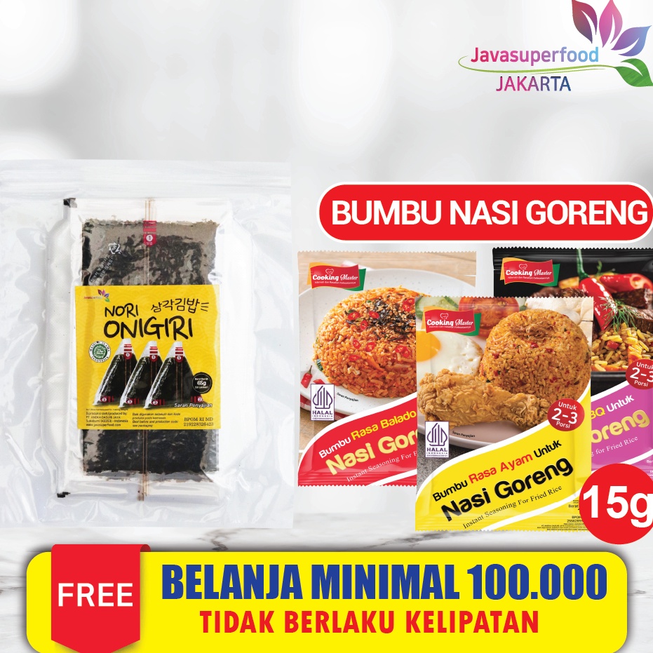 

Harga Promo NORI ONIGIRI | Nori Wrapper Khusus Bungkus Nori Triangle / Sushi Nori (ISI 10,20,50 Lembar) ➡✡✼