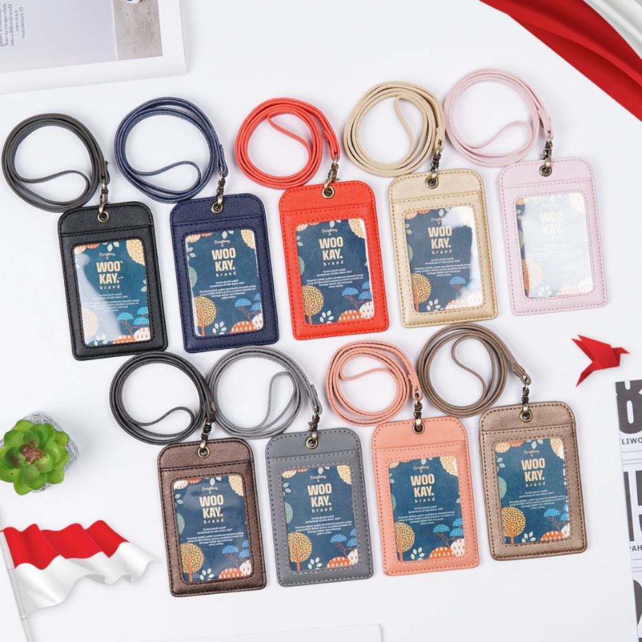 

[KODE PRODUK NAHM84996] Premium Name Tag Holder Card Holder/Gantungan Card Costum Logo & Nama