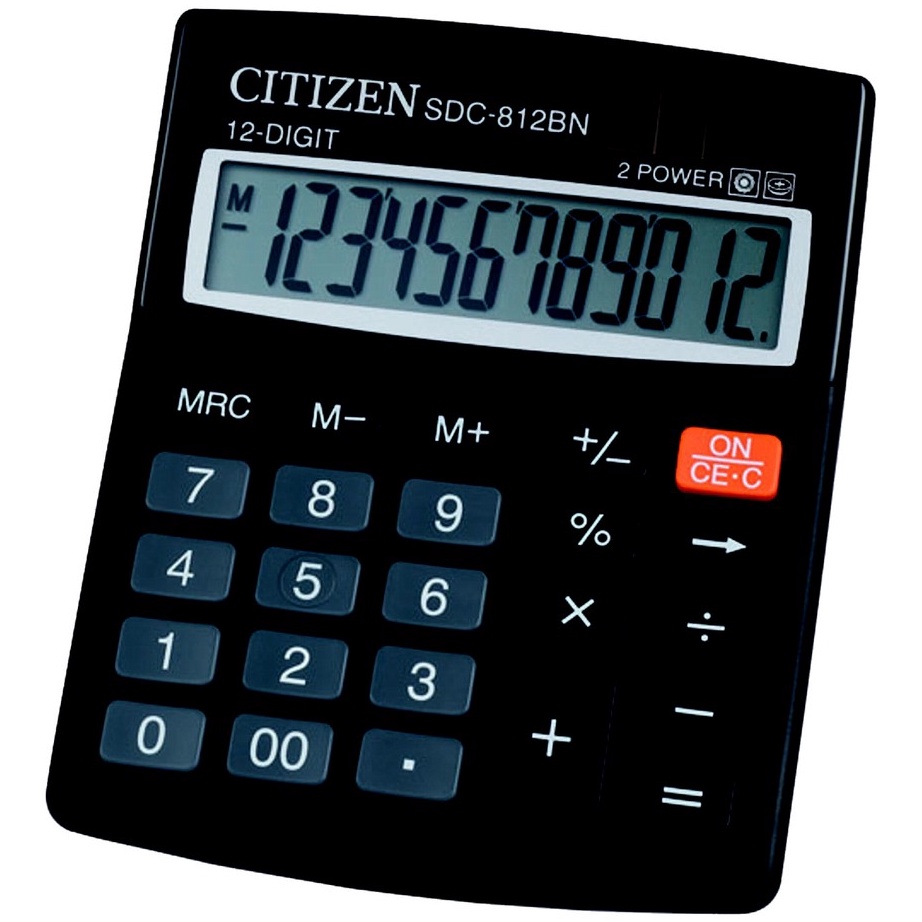 

[KODE SVE0E] Kalkulator Citizen SDC-812BN 12 Digit / 2 Power / Kalkulator CT 812BN