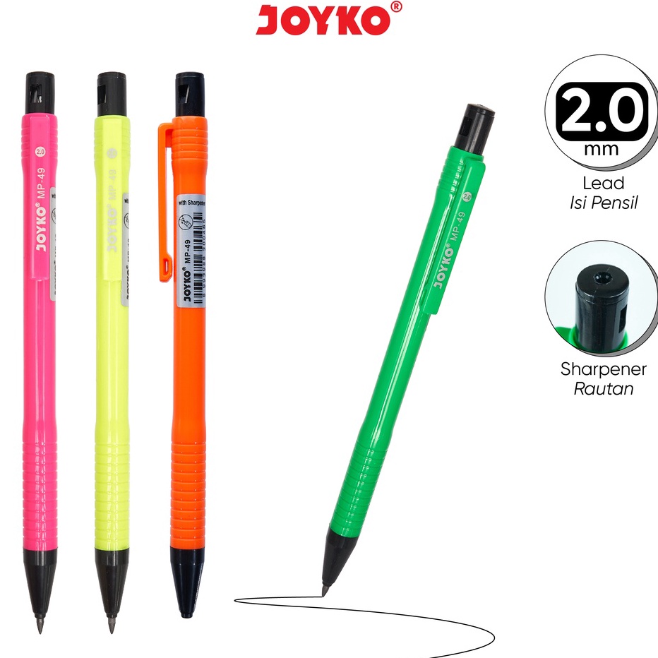 

Terkini Mechanical Pencil Pensil Mekanik Joyko MP-49 2.0 mm