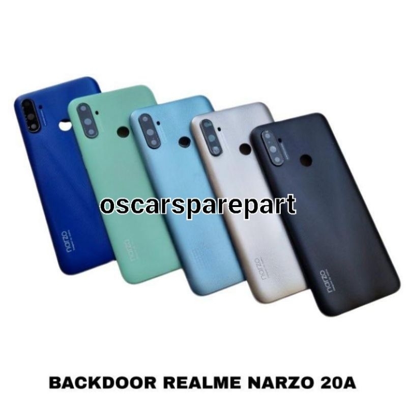 BACKDOOR BACK TUTUP KESING BELAKANG REALME NARZO 20A ORIGINAL NEW