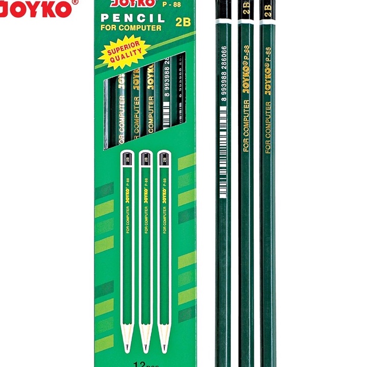

Produk Keren PERLUSIN Pensil 2B Joyko Pencil P-88 isi 12pcs