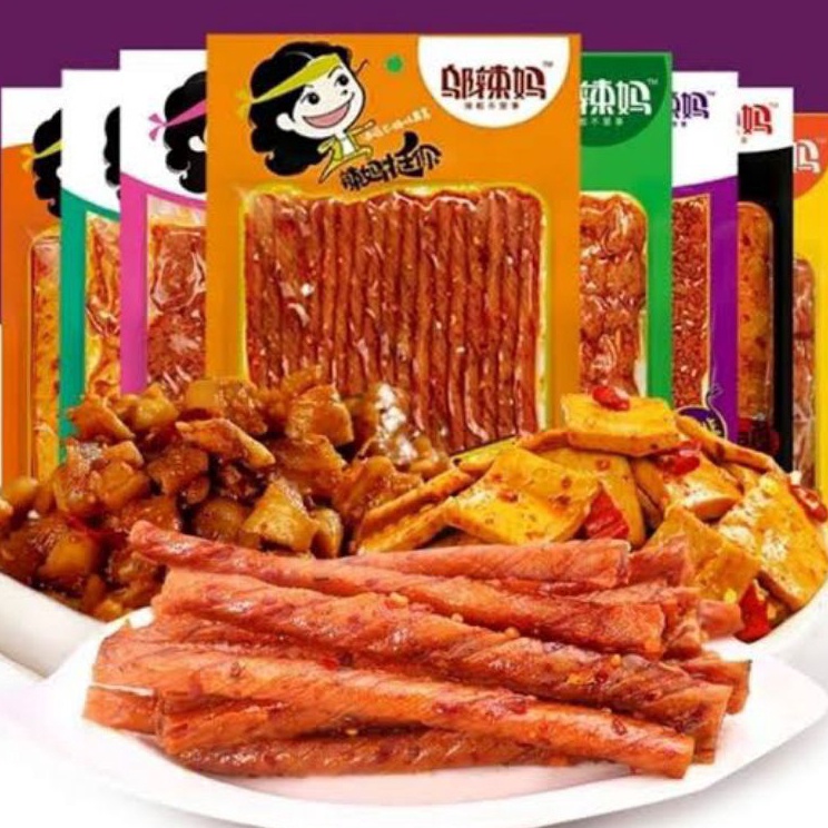 

[KODE MNSAM] [BPOM] TERMURAH WULAMA HALAL LATIAO VEGETARIAN/cemilan snack cina (邬辣妈豆卷) 100 gram