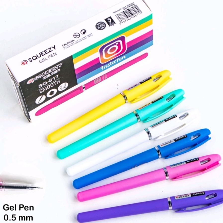 

[KODE QVFKO] PULPEN GEL 1 LUSIN ( PACK 12 PCS ) / PEN GEL INSTAPEN CANDY 0.5mm MURAH ( HITAM )