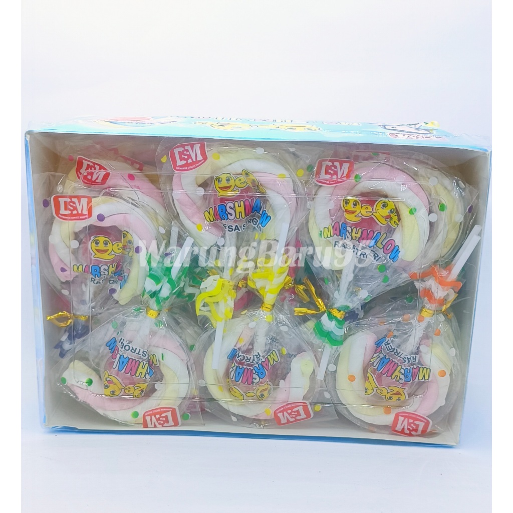 

DsM Mashmallow Lollipop Pelangi Box isi 30