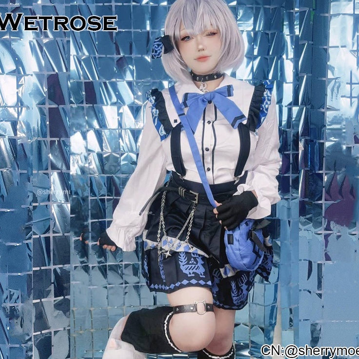 Kode THM615 【Wetrose】Hololive ID Vtuber Vestia Zeta Nusantara 2023 New Outfit Costume Cosplay Set Ko