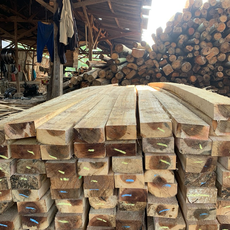 kayu balok 6x12 4 meter 1 kubik (35bt)