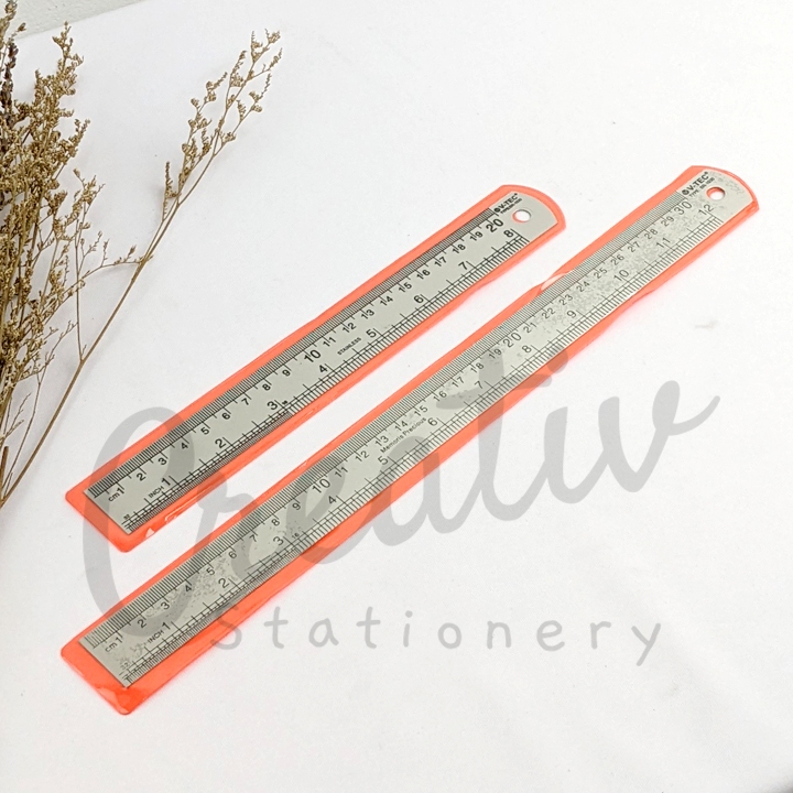 

V-TEC Penggaris Besi Stainless Steel Ruler Sr-1020 Sr-1030 20 30 Cm