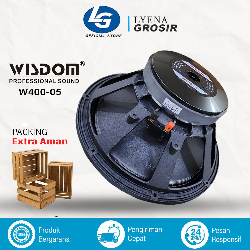 Wisdom W400 Speaker 15inch - 05 Original / Extra Palet Kayu