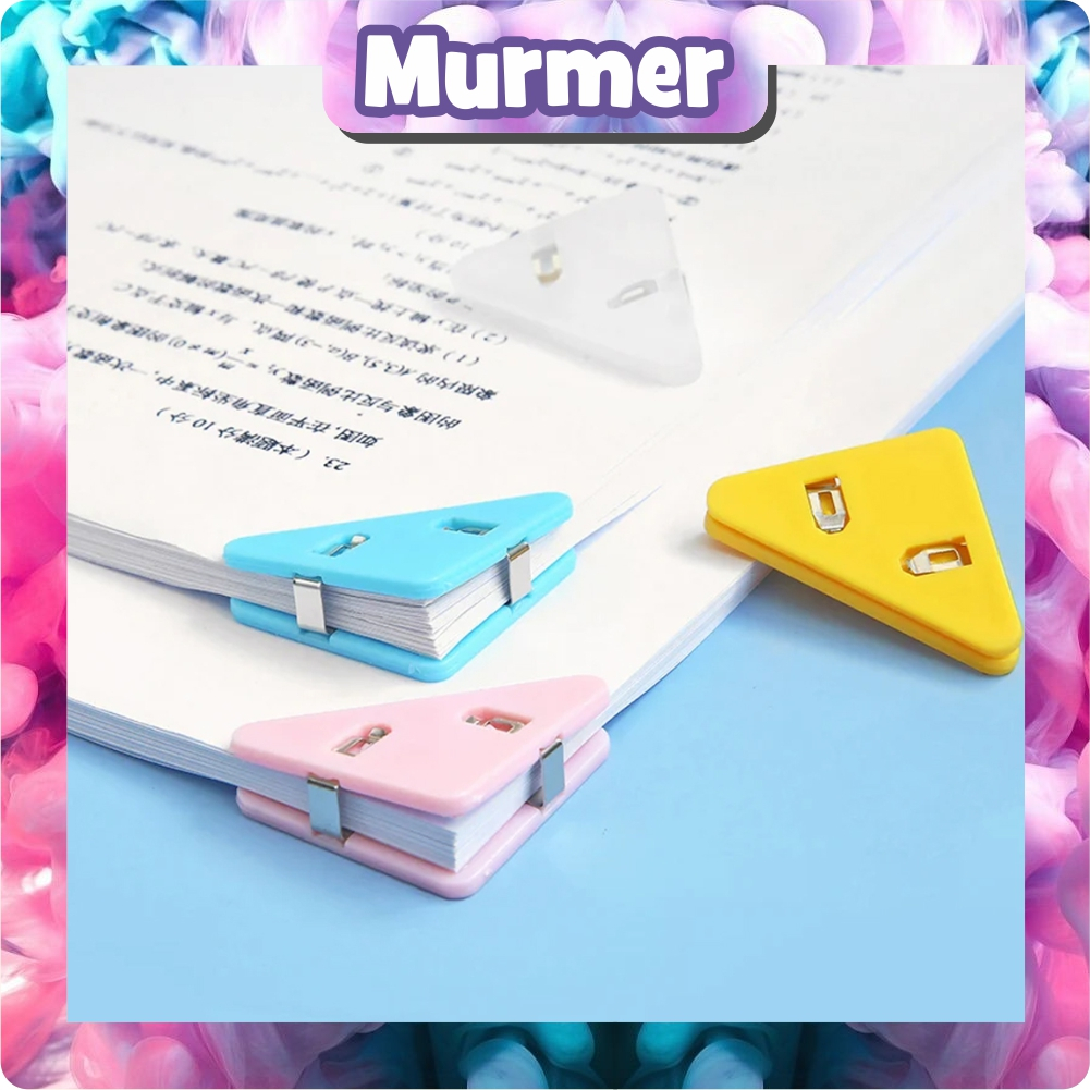 

MurmerOfficial klip kertas/Klip Binder/Klip Sudut Kertas Segitiga Warna Warni S115