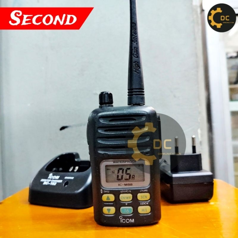 HT Icom IC-M88 Frekuensi VHF Second Original ICM88 M88 Waterproof