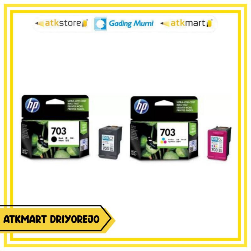 HP INK CARTRIDGE 703 BLACK & COLOUR - TINTA PRINTER