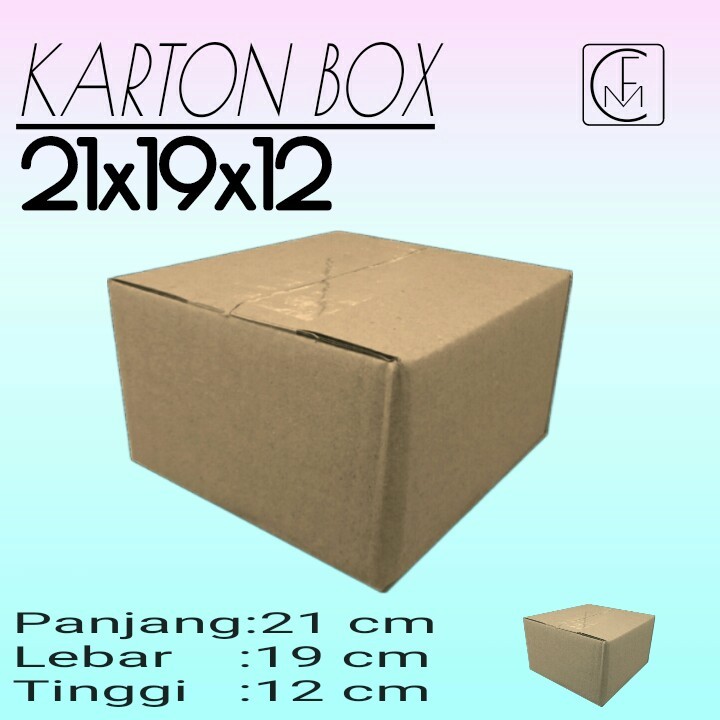 

Karton Box Ukuran 21x19x12 kardus packing/kardus polos/kardus murah