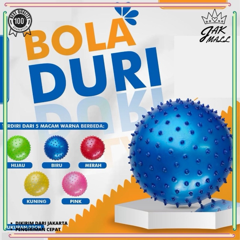 lucky Toys - Mainan Bola Duri Karet Anak / Bola Karet Duri 22 CM