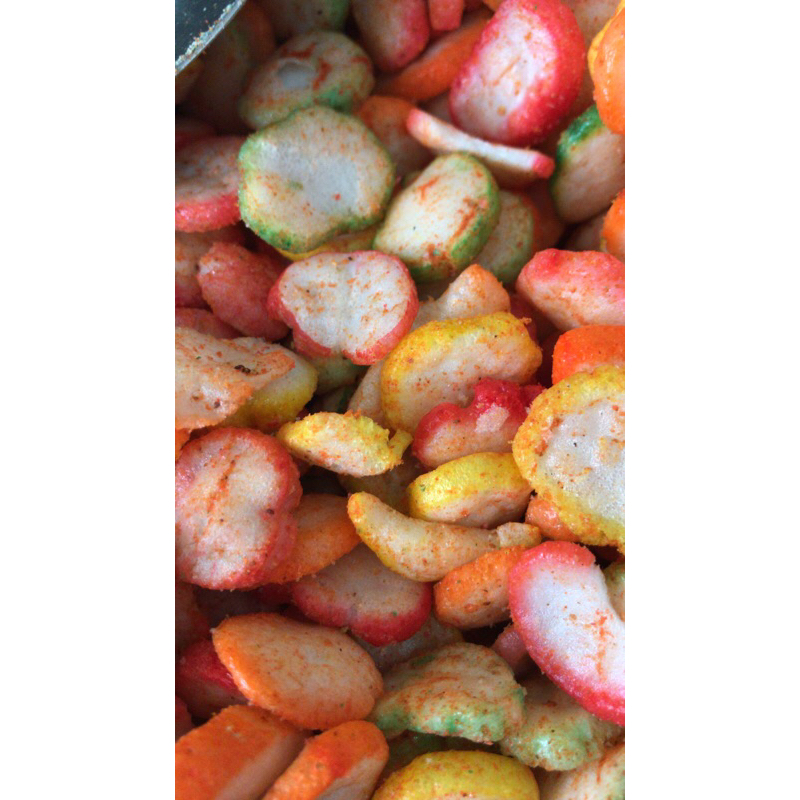 

krupuk kancing pedas kemasan 500 gr