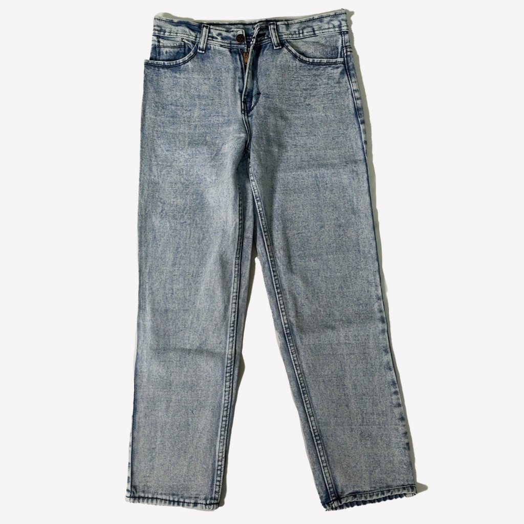 Helpen Celana Boyfriend High Waist Jeans Panjang Wanita BF01 - Muddy Blue Snow 27-30