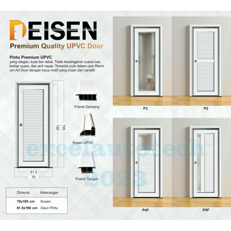 Pintu kamar mandi UPVC