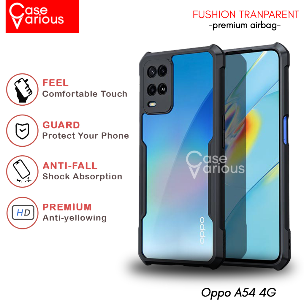 Case Oppo A54 4G Hard Case Fushion Casing Transparent