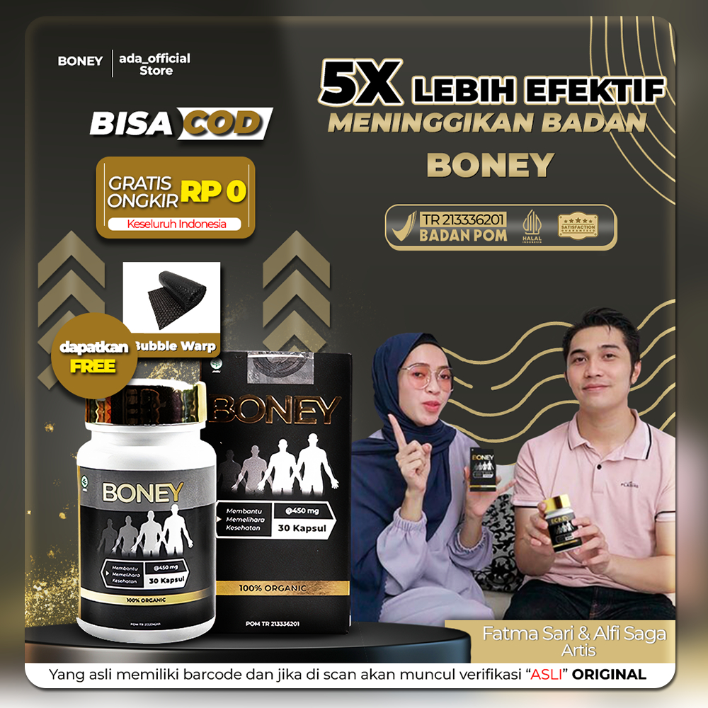 BONEY KAPSUL PENINGGI HERBAL/ NAIK 5-15 CM/ BANTU TINGGIIN BADAN kapsul boney