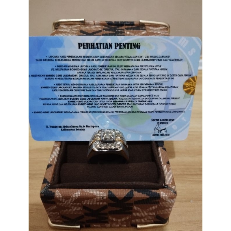 cincin berlian pria berlian Eropa ring perak Handmade