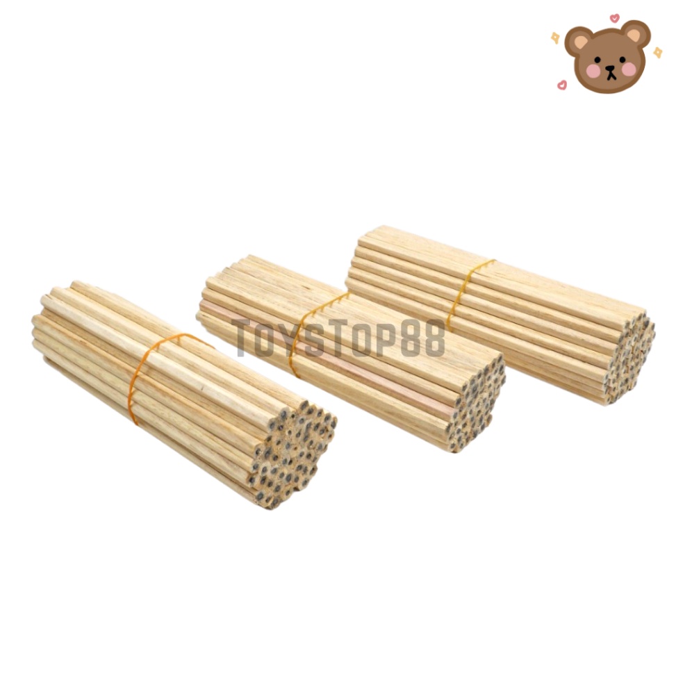 

[☾T83/] Pensil Kayu Polos 2B Murah - Pencil Souvenir Hotel Segi Enam Hexagonal Bulat [1 IKET isi 50 PCS] [100]