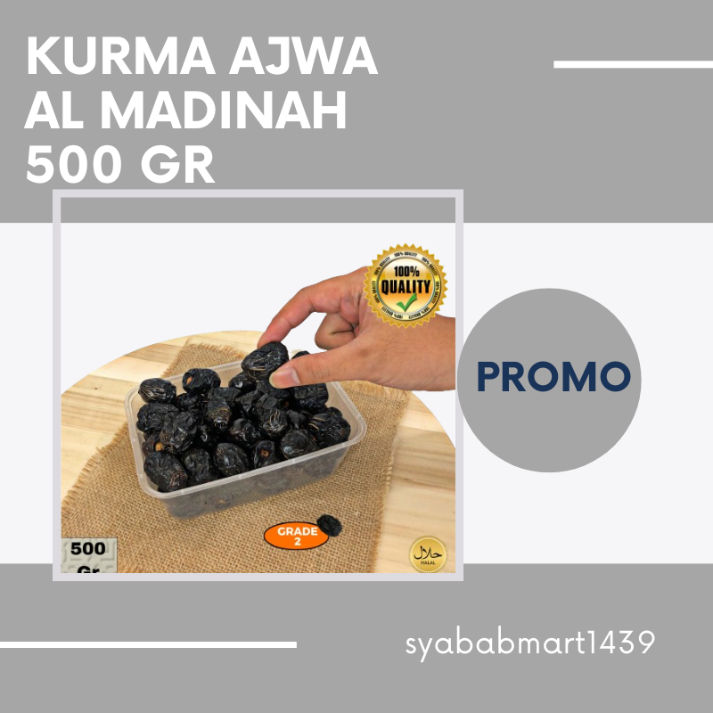 

Kurma Ajwa 500 gr / Kurma Ajwa Super / Ajwa Madinah / Kurma Ajwa Organik / Kurma Nabi